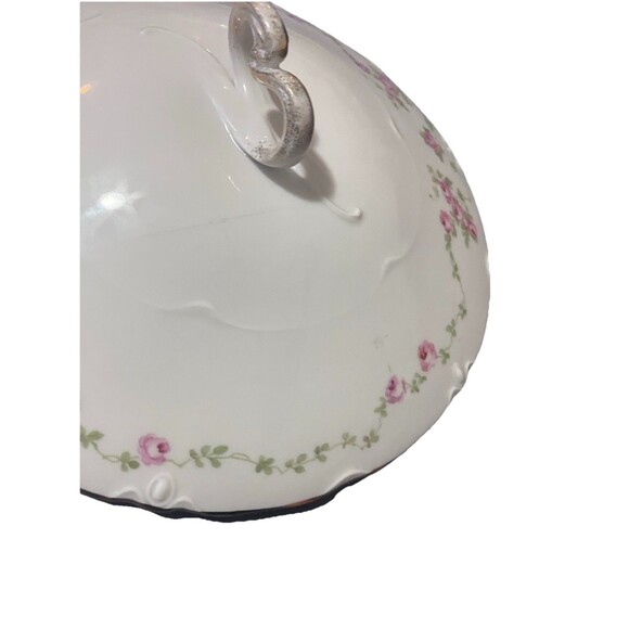 Antique Pirkenhammer Brezova "pink floral" Vegetable Tureen, "4338"- 1920 Design - Picture 5 of 16